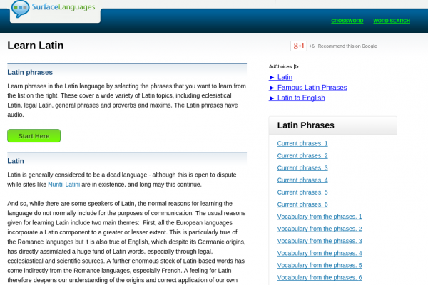 Free Latin Audio Phrasebook, Games and Mobile Apps (Android, iOS) to Learn Basic Latin