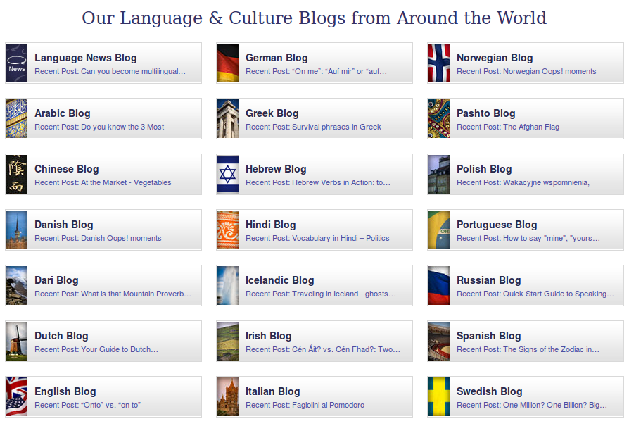 Language and Culture Blogs from Across the Globe