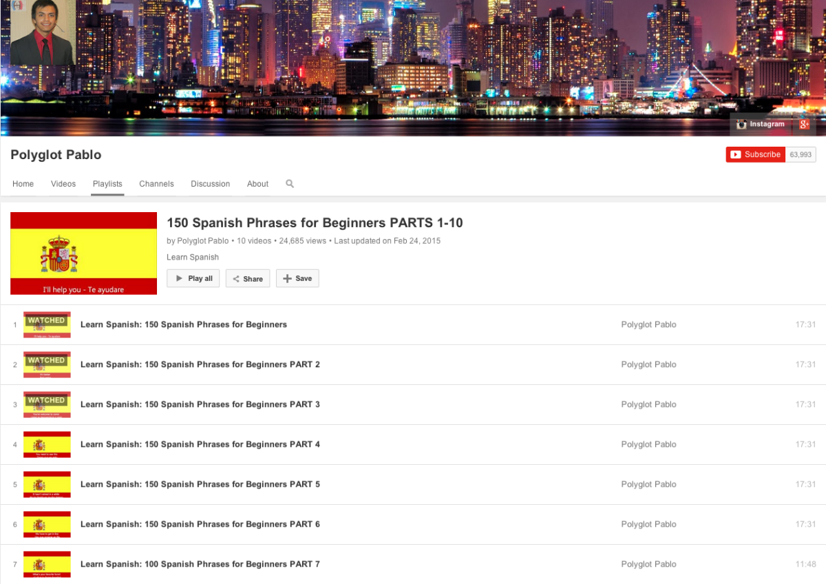 Watch, Listen + Learn: 150 Beginner Spanish Phrases (Free Video Series) Watch, Listen + Learn: 150 Beginner Spanish Phrases (Free Video Series)