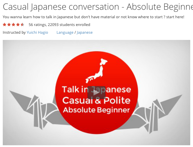 Free Course: Casual Japanese Conversation for Absolute Beginners Free Course: Casual Japanese Conversation for Absolute Beginners