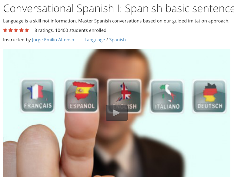 Free Video Course: Basic Conversational Spanish Sentence Patterns