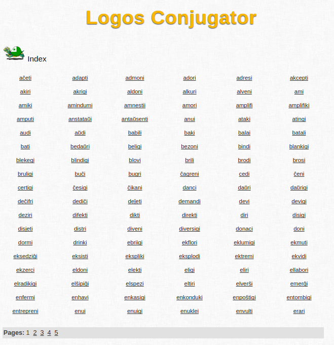 Free Online Esperanto Verb Conjugation and Learning Conjugator