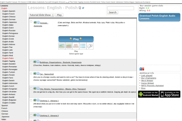 Free Polish App and Games for Learning Basic Vocabulary (Online, Android, iPhone & iPad)