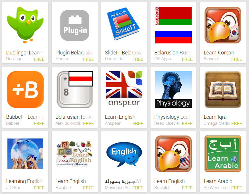 Learn Belarusian with Android Apps