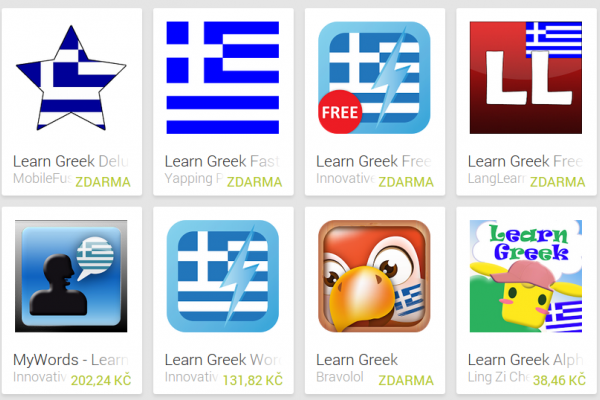 Learn Greek with Android Apps
