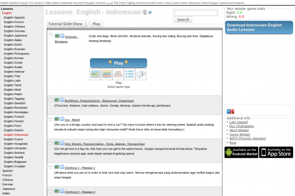 Free Indonesian App and Games for Learning Basic Vocabulary (Online, Android, iPhone & iPad)