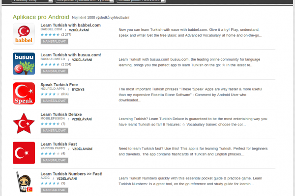 Learn Turkish with Android Apps