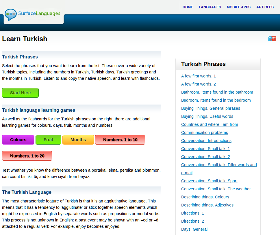 Free Turkish Audio Phrasebook, Games and Mobile Apps (Android, iOS) to Learn Basic Turkish for Travel and Living
