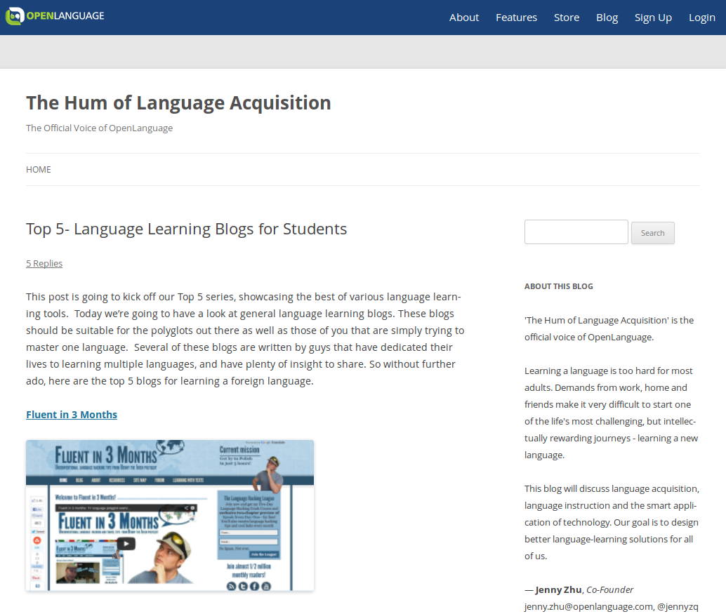 Top Language Learning Blogs of 2012