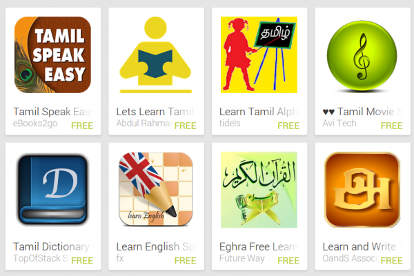 Learn Tamil with Android Apps