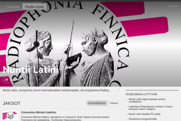 Nuntii Latini: Modern Day News in Classical Latin from the Finnish Broadcasting Company
